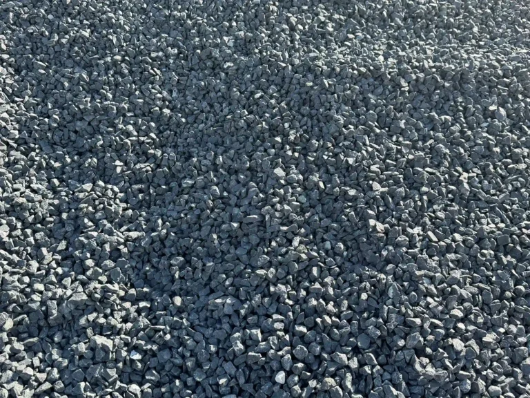 A close-up view of black tejas landscape rock.